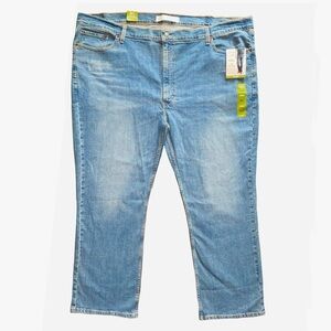 NWT Signature by Levi Strauss Gold Straight Light Wash 50x30 Premium Flex 0084